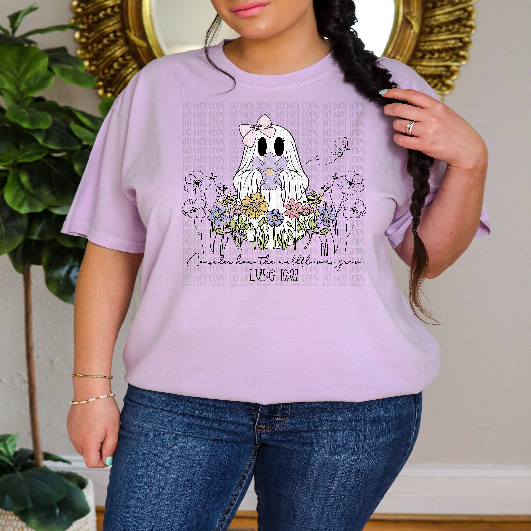 Consider how the wildflowers grow ghost (CARTER) DTF Transfer