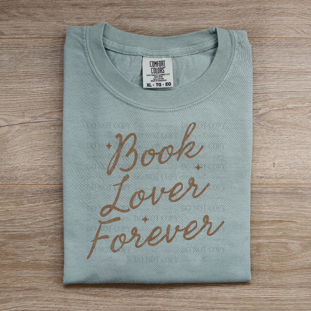 Book lover forever cursive BROWN (Scarlow) DTF Transfer
