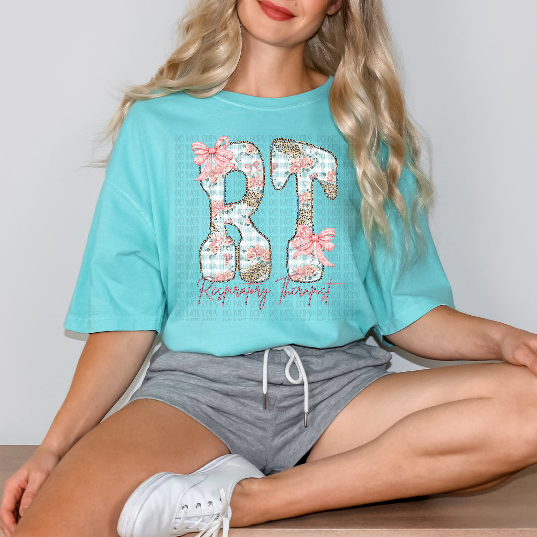 RT floral with bows Sunday Special DTF transfer