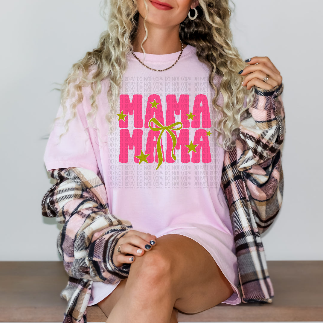 Mama stacked pink (Scarlow) DTF Transfer