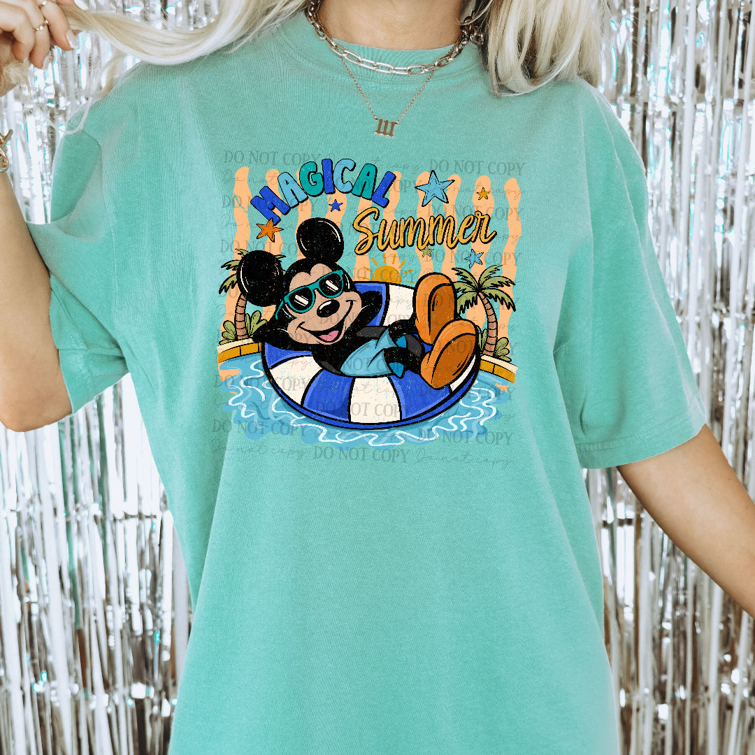 Magical summer mouse with stripes (Scarlow) DTF Transfer