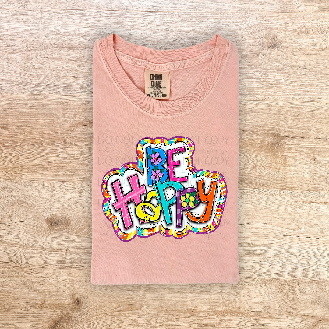 Be happy colorful frame (Texasgal) DTF Transfer