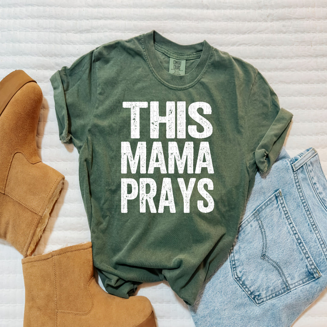 This mama prays WHITE (CARTER) DTF Transfer