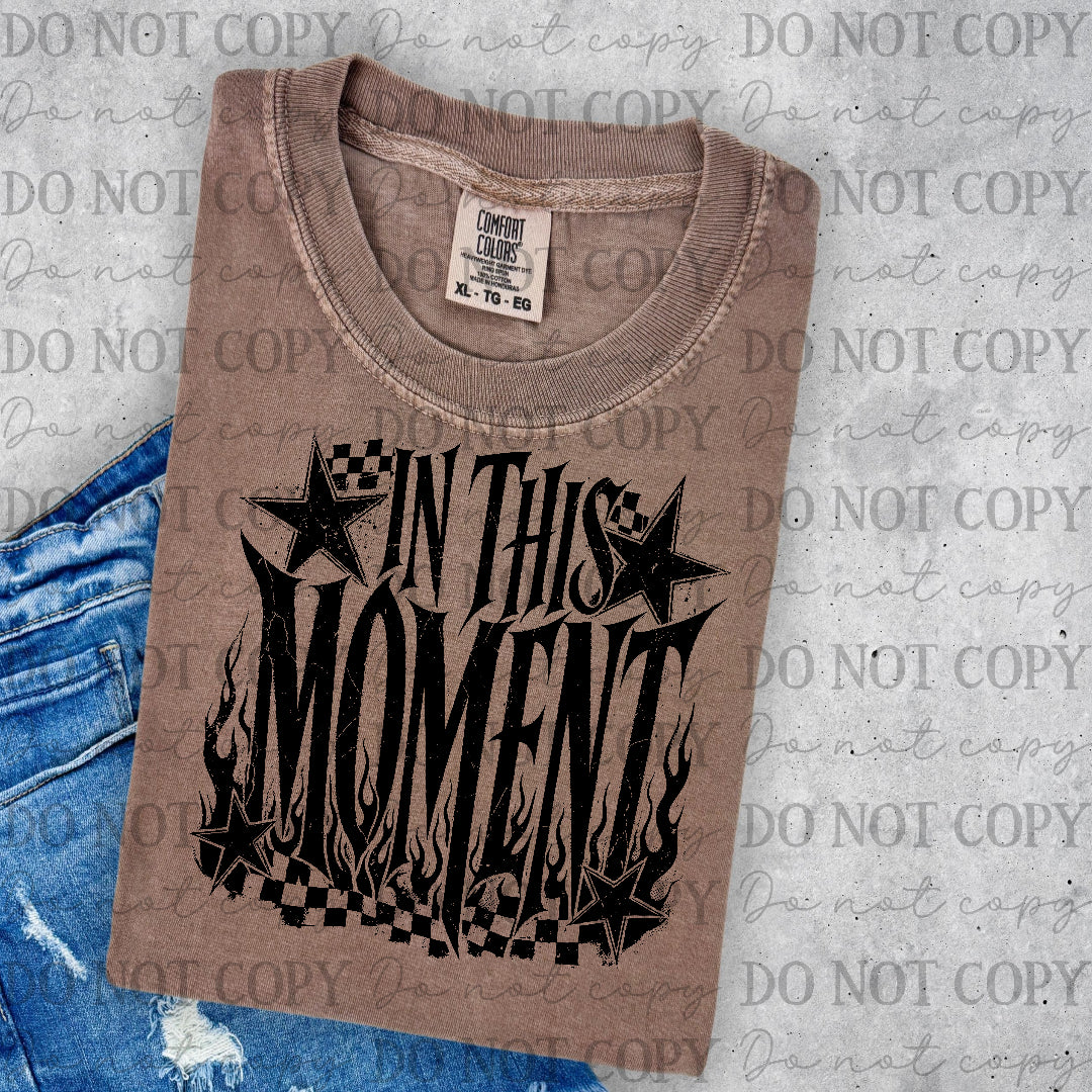 In this moment - checkered back ground (Lyttle) DTF Transfer