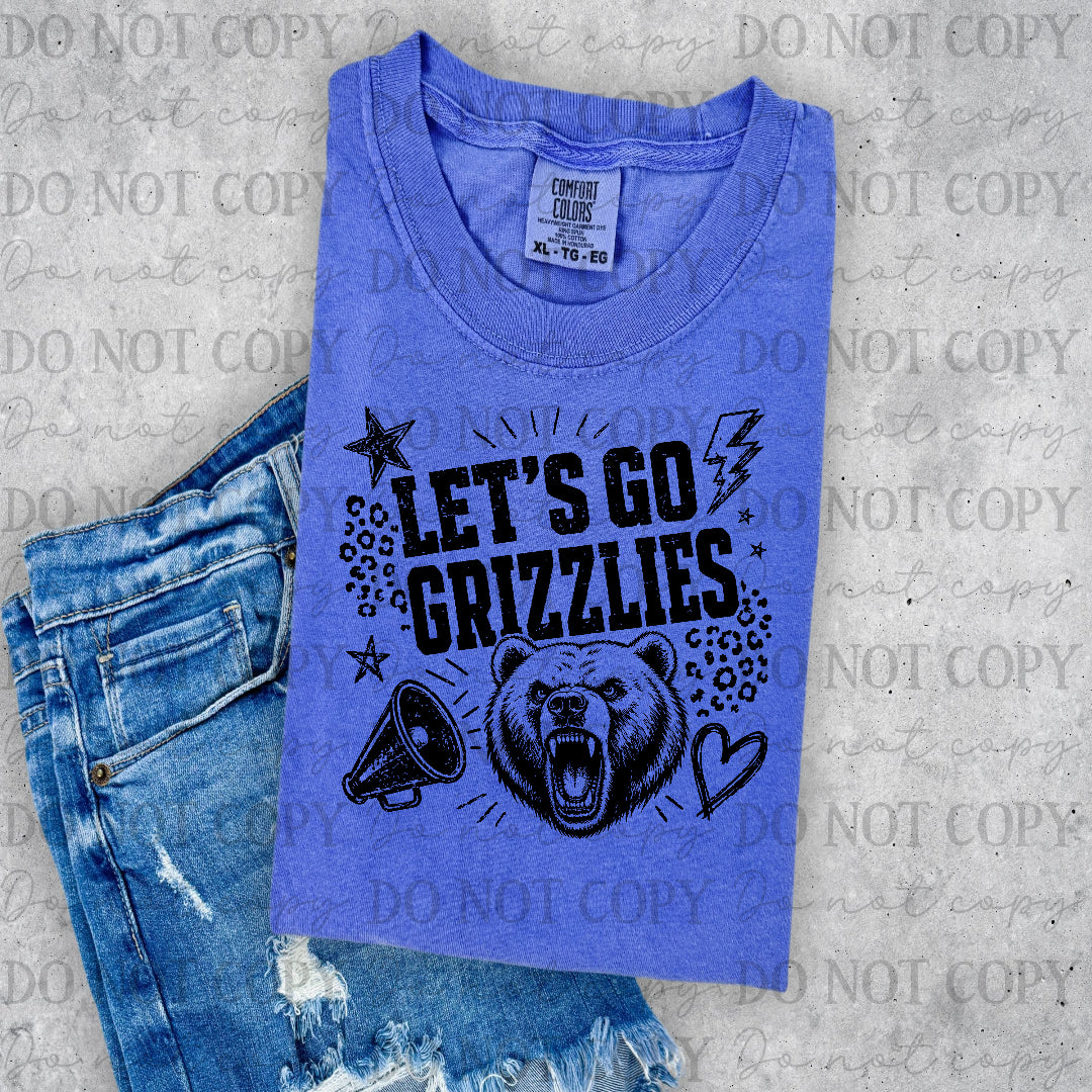 Grizzlies Let's Go Black (PH) DTF Transfer