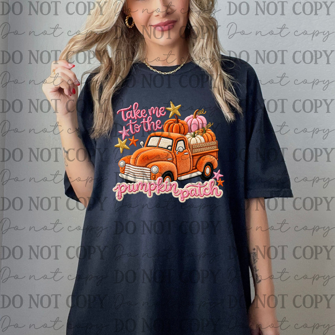 Take me to the pumpkin patch - faux(SSD) DTF Transfer