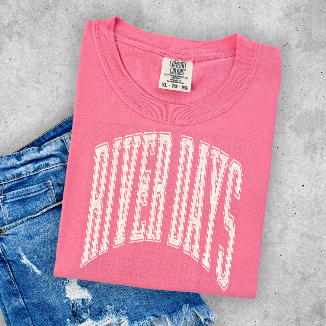 River days varsity arched WHITE (Scarlow) DTF Transfer