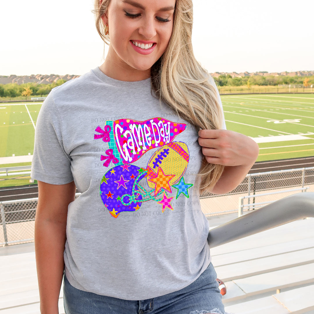 Game day football neon (Carter) DTF Transfer