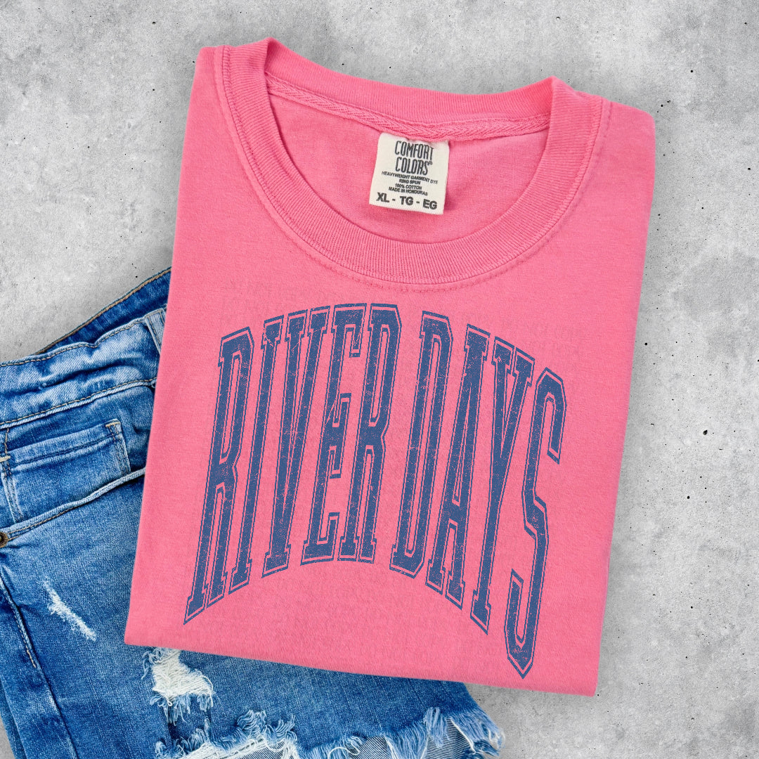 River days varsity arched NAVY (Scarlow) DTF Transfer