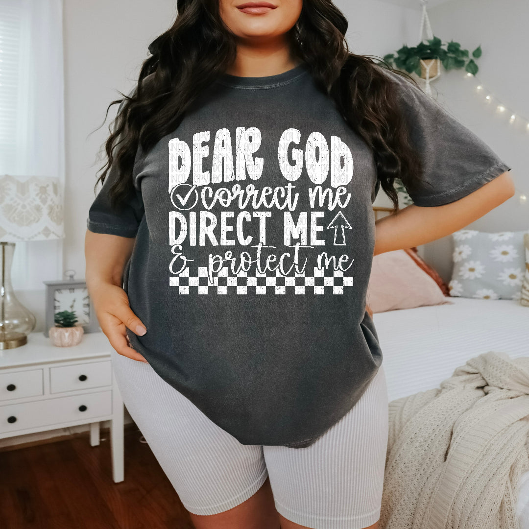 Dear God correct me direct me WHITE (Scarlow) DTF Transfer