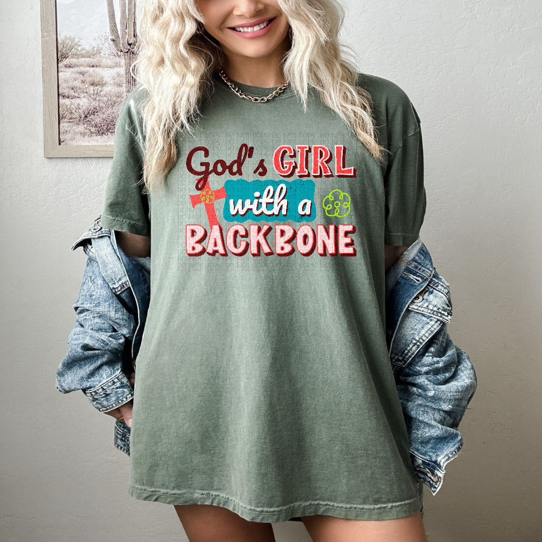 God's girl with a backbone (Texasgal) DTF Transfer