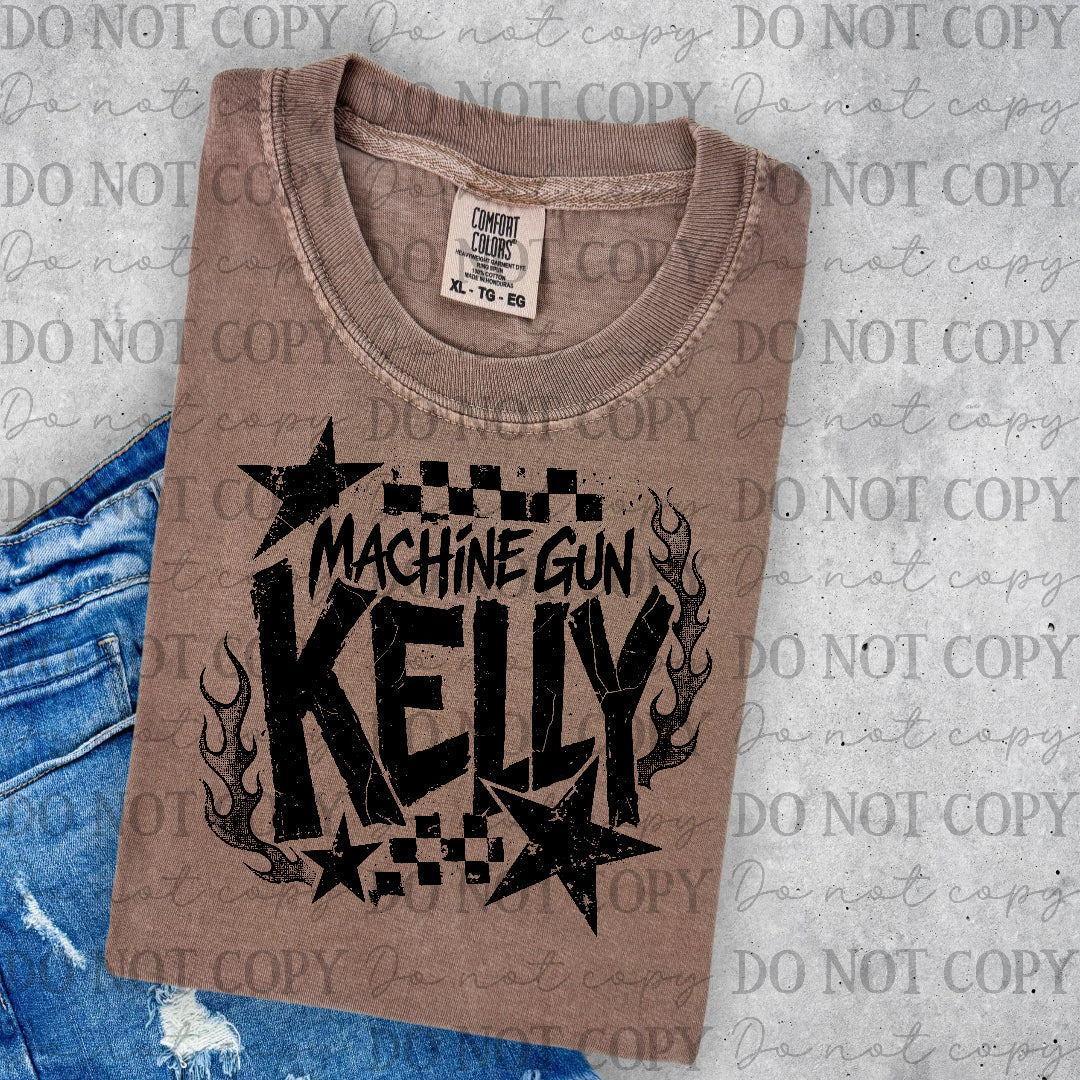Machine gun kelly - checkered back ground (Lyttle) DTF Transfer