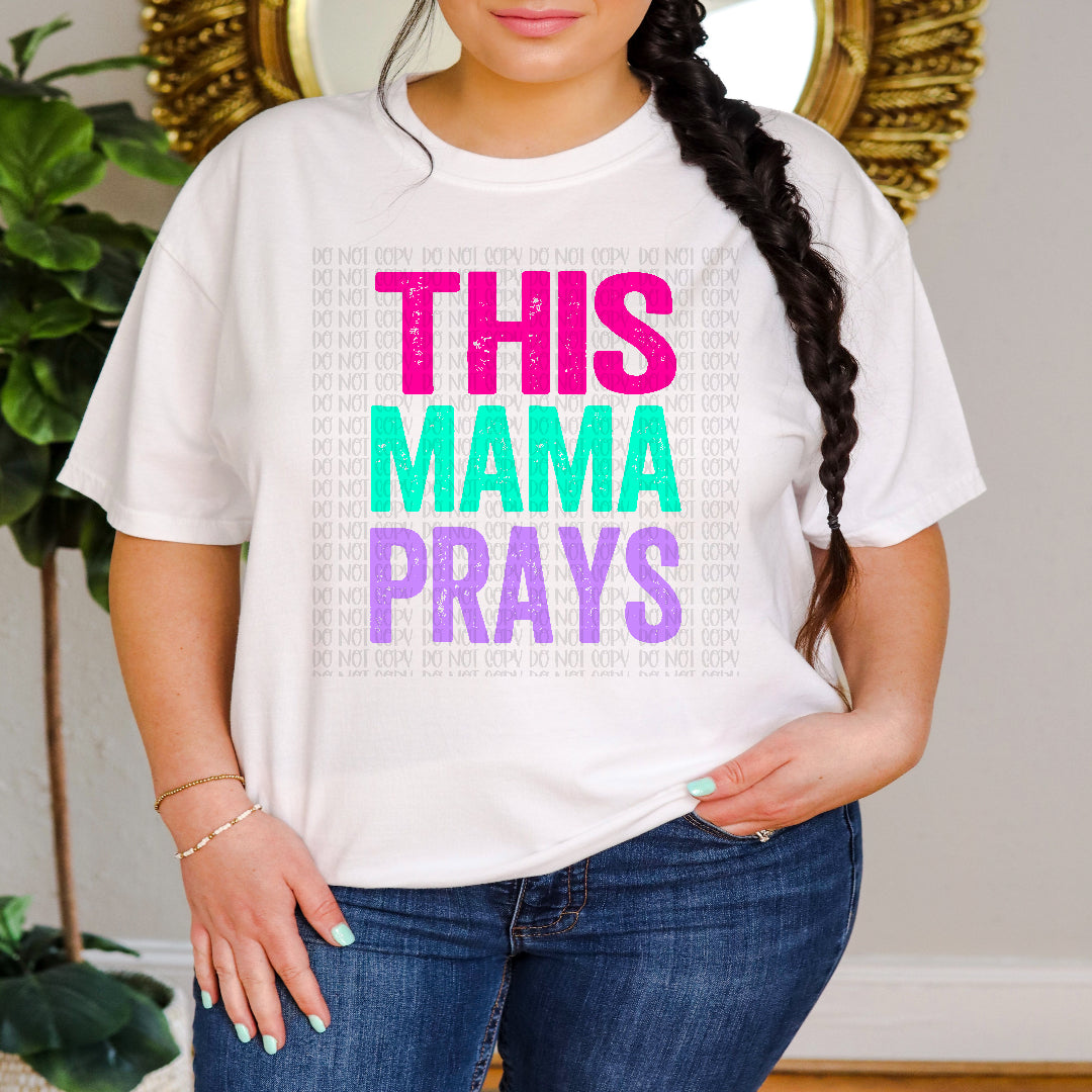 This mama prays NEON (CARTER) DTF Transfer