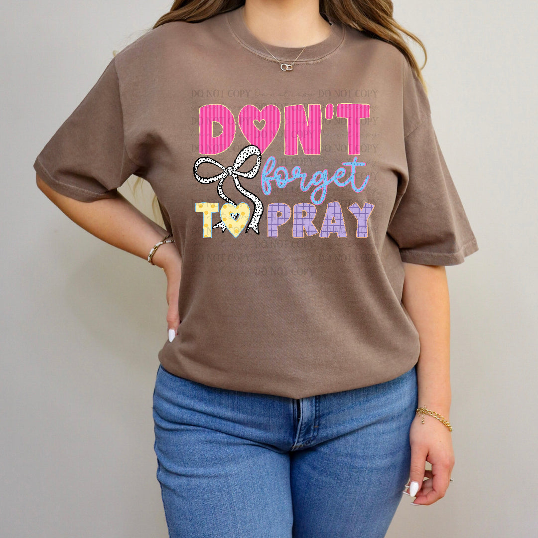 Don't forget to pray polkadot bow (Carter) DTF Transfer