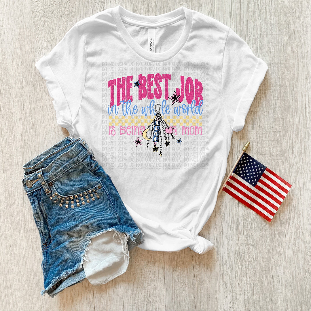 The best job mom PINK (Scarlow) DTF Transfer
