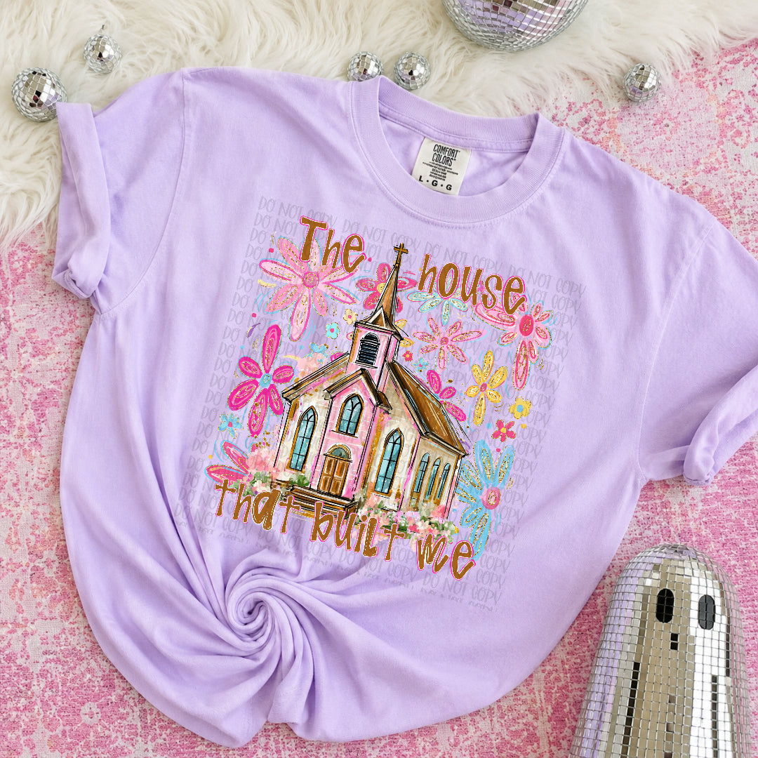The house that built me pink flowers (SSD) DTF Transfer