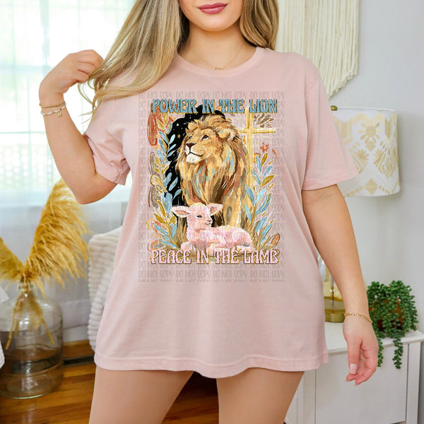 Power in the lion peace in the lamb (C's) DTF Transfer