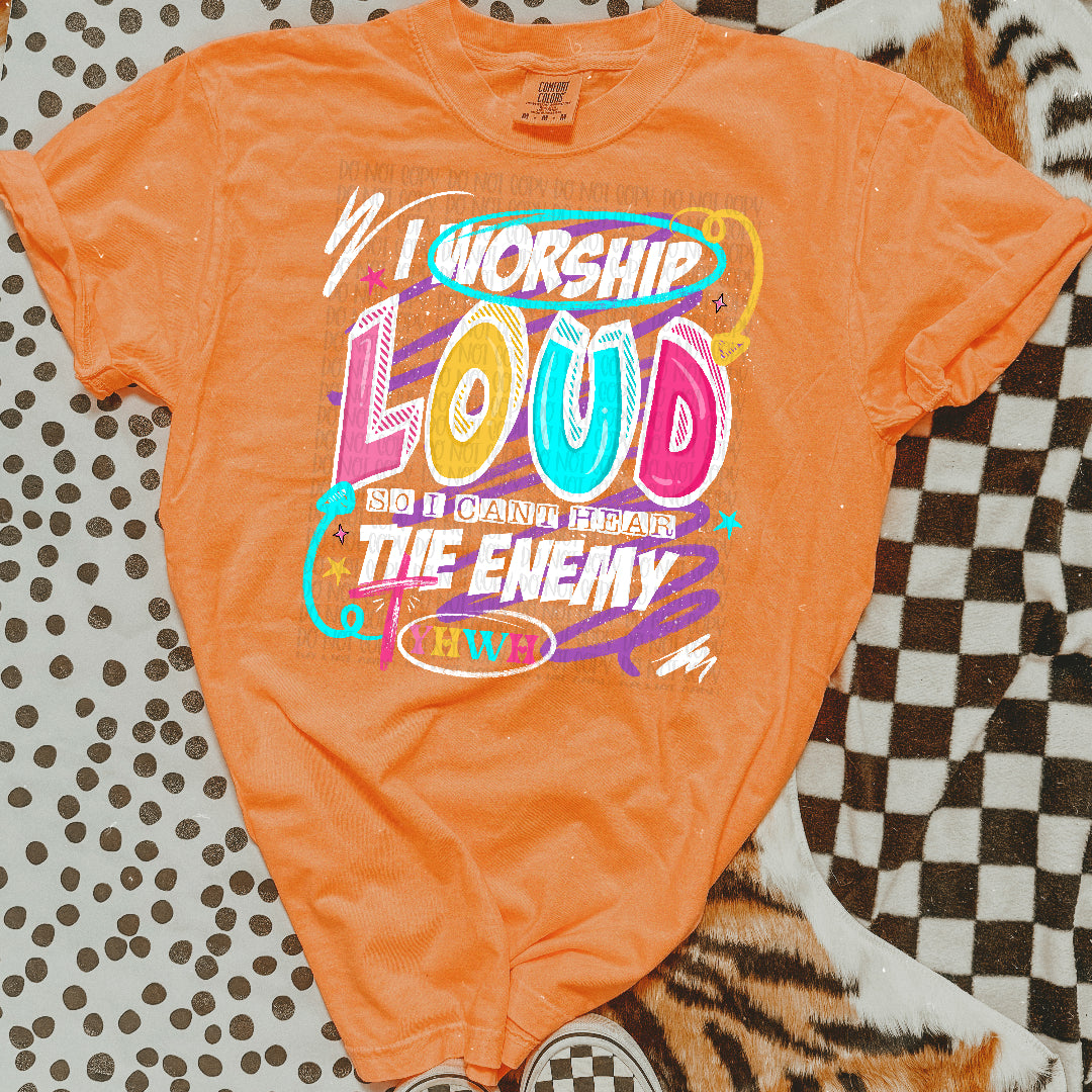 I worship loud NEON doodles (Kai) DTF Transfer