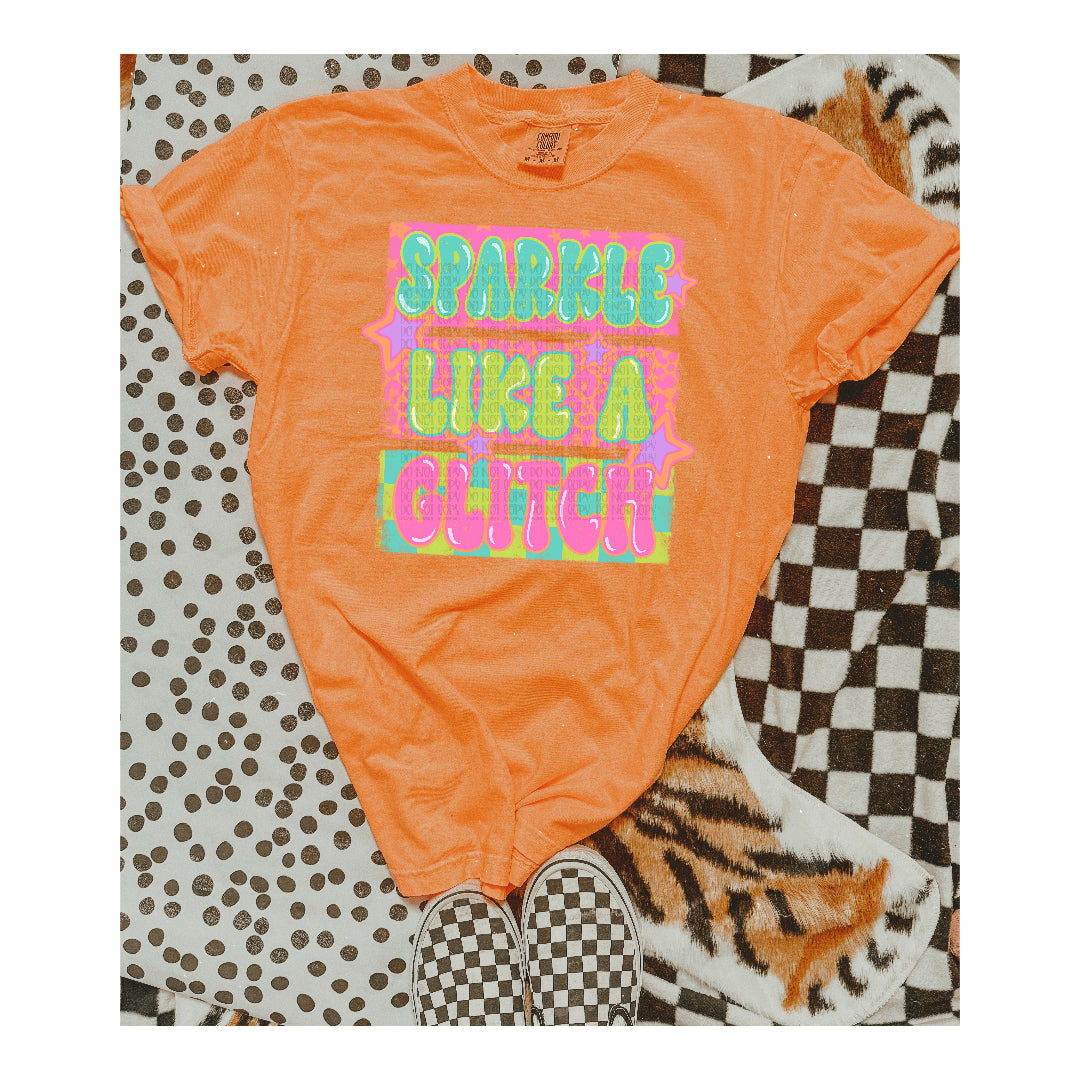 Sparkle like a glitch NEON (C's) DTF Transfer
