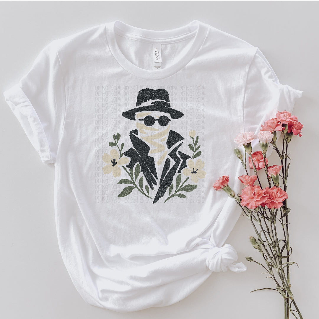 Invisible floral doodle (Unhinged) DTF Transfer