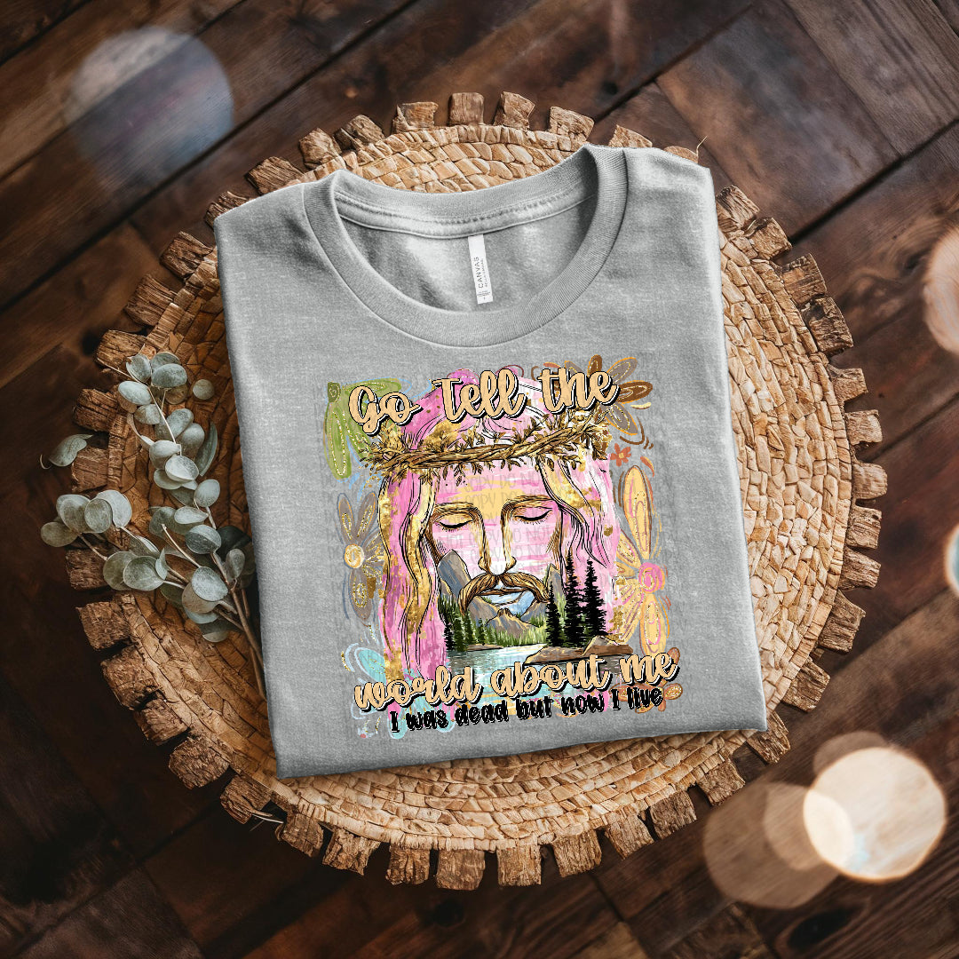 Go tell the world about Me (Jesus portrait) (SSD) DTF Transfer