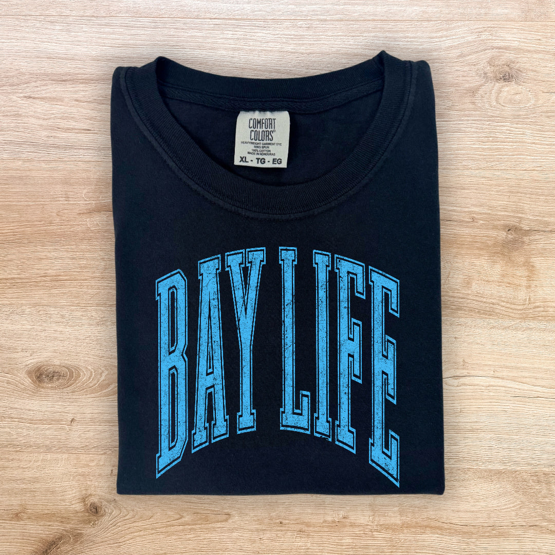Bay life varsity arched BLUE (Scarlow) DTF Transfer
