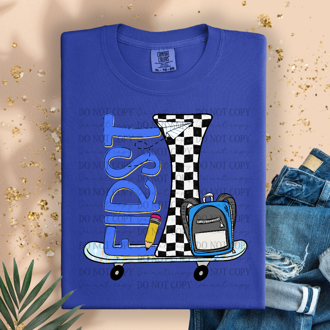 First checker skateboard (DKD) DTF Transfer