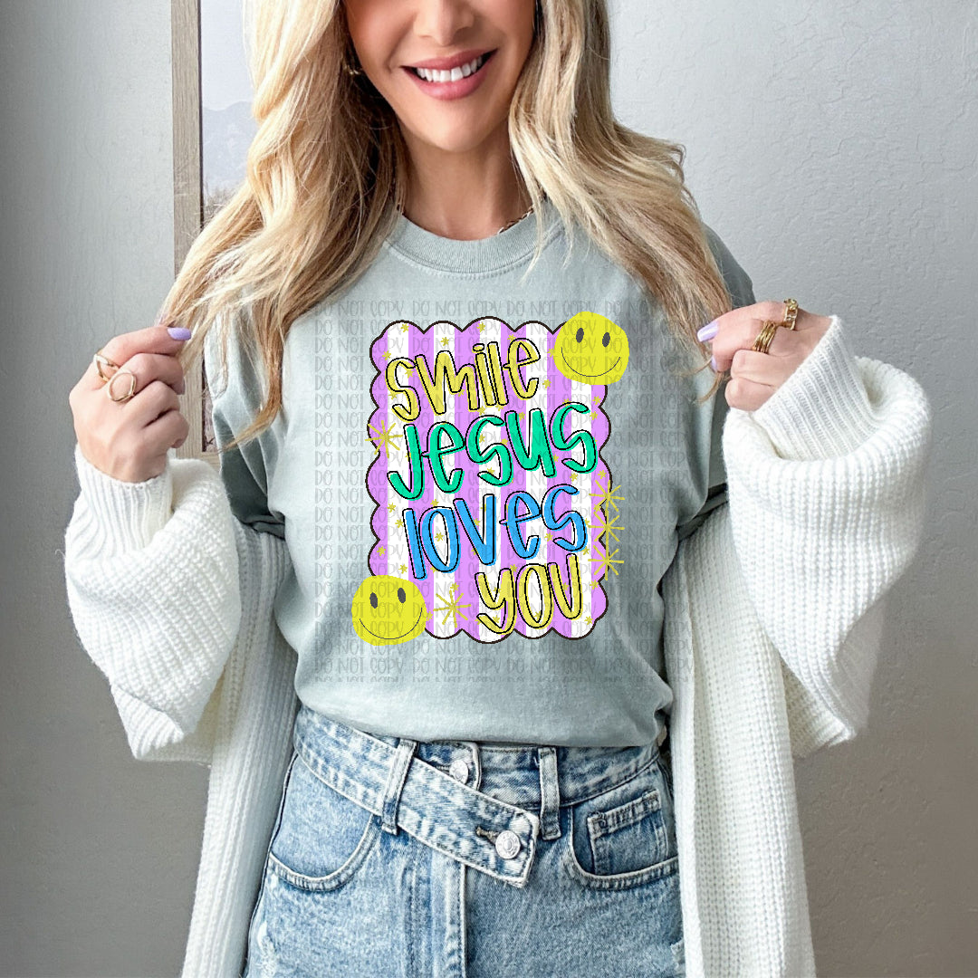 Smile, Jesus loves you (TIB) DTF Transfer