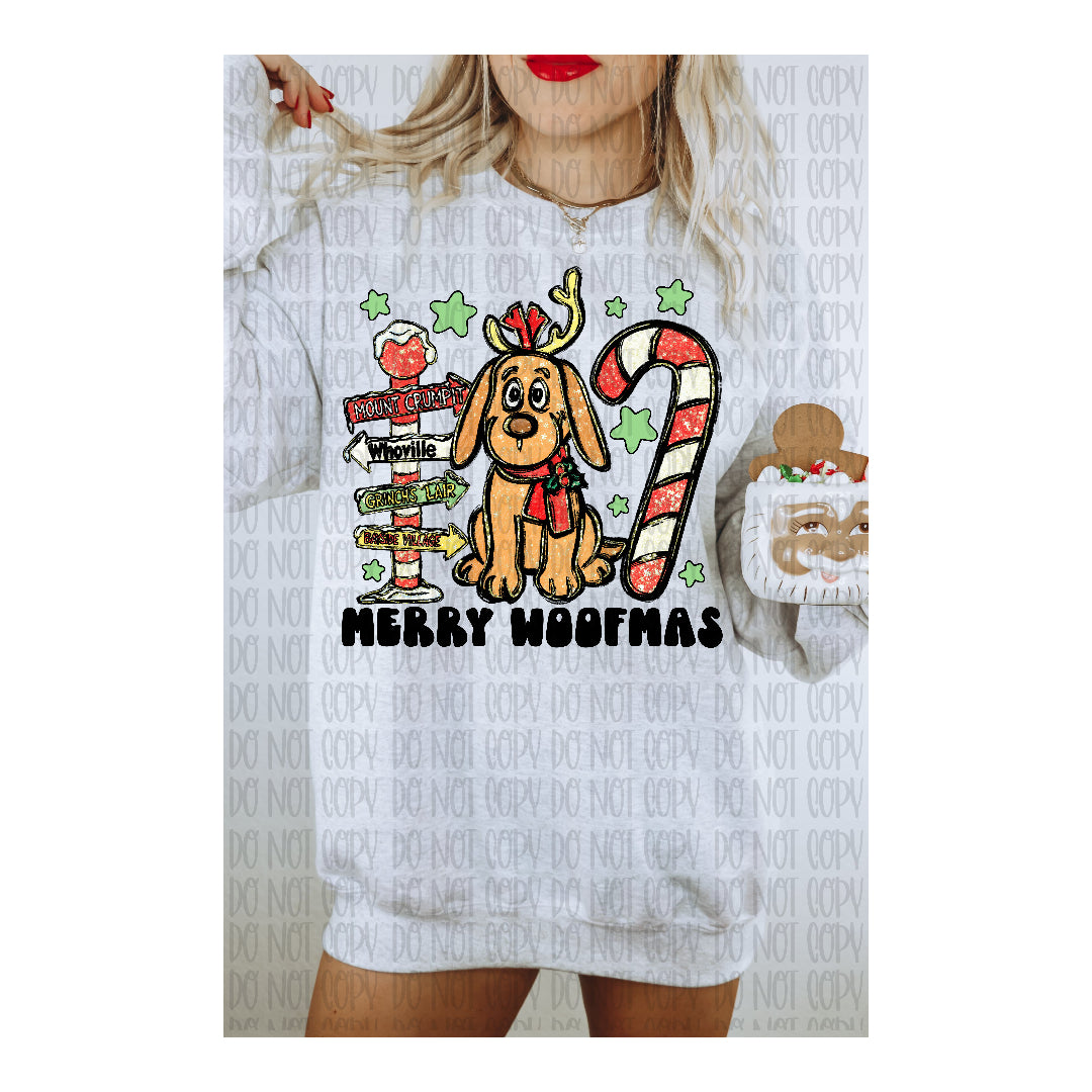Merry woof-mas  (CST) DTF Transfer