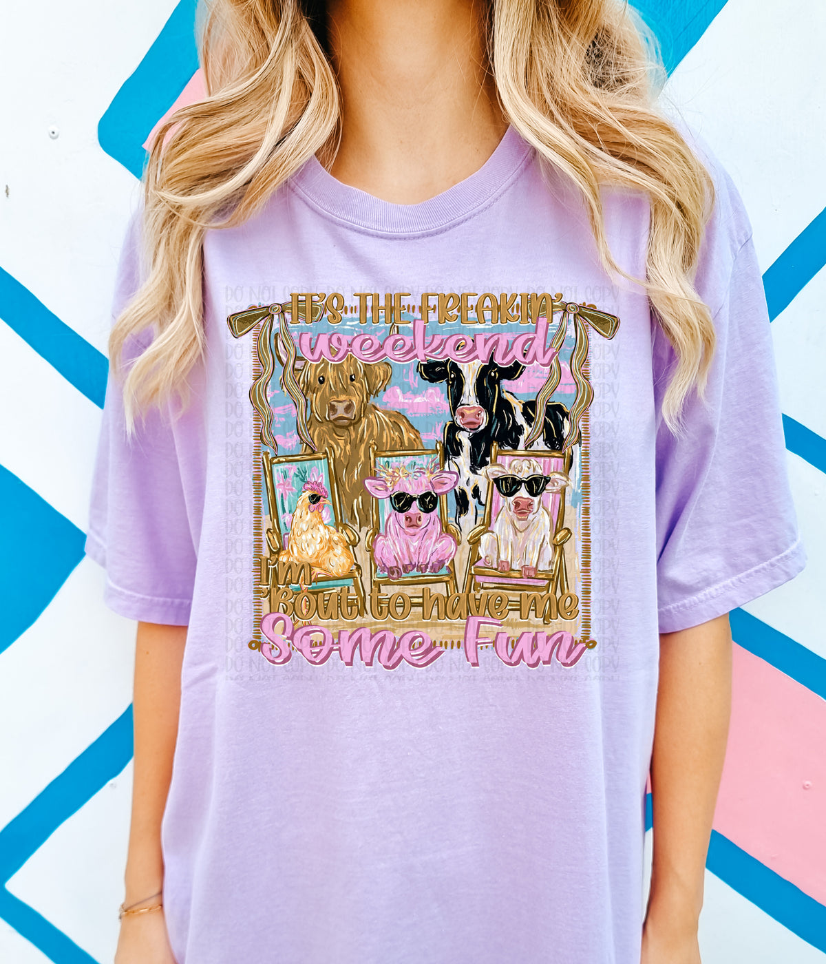 It's the freakin weekend farm animal frames (SSD) DTF Transfer