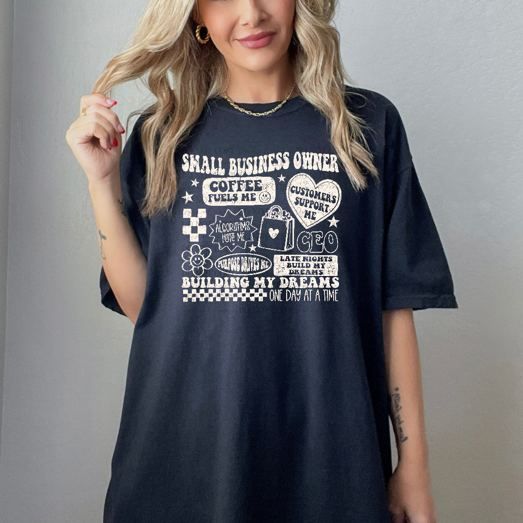 Small business owner WHITE (Scarlow) DTF Transfer