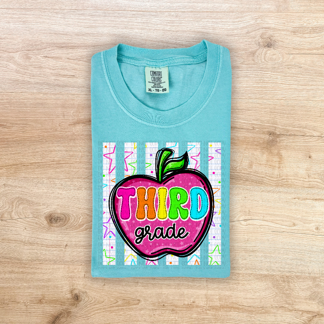 Third grade apple (Carter) DTF Transfer