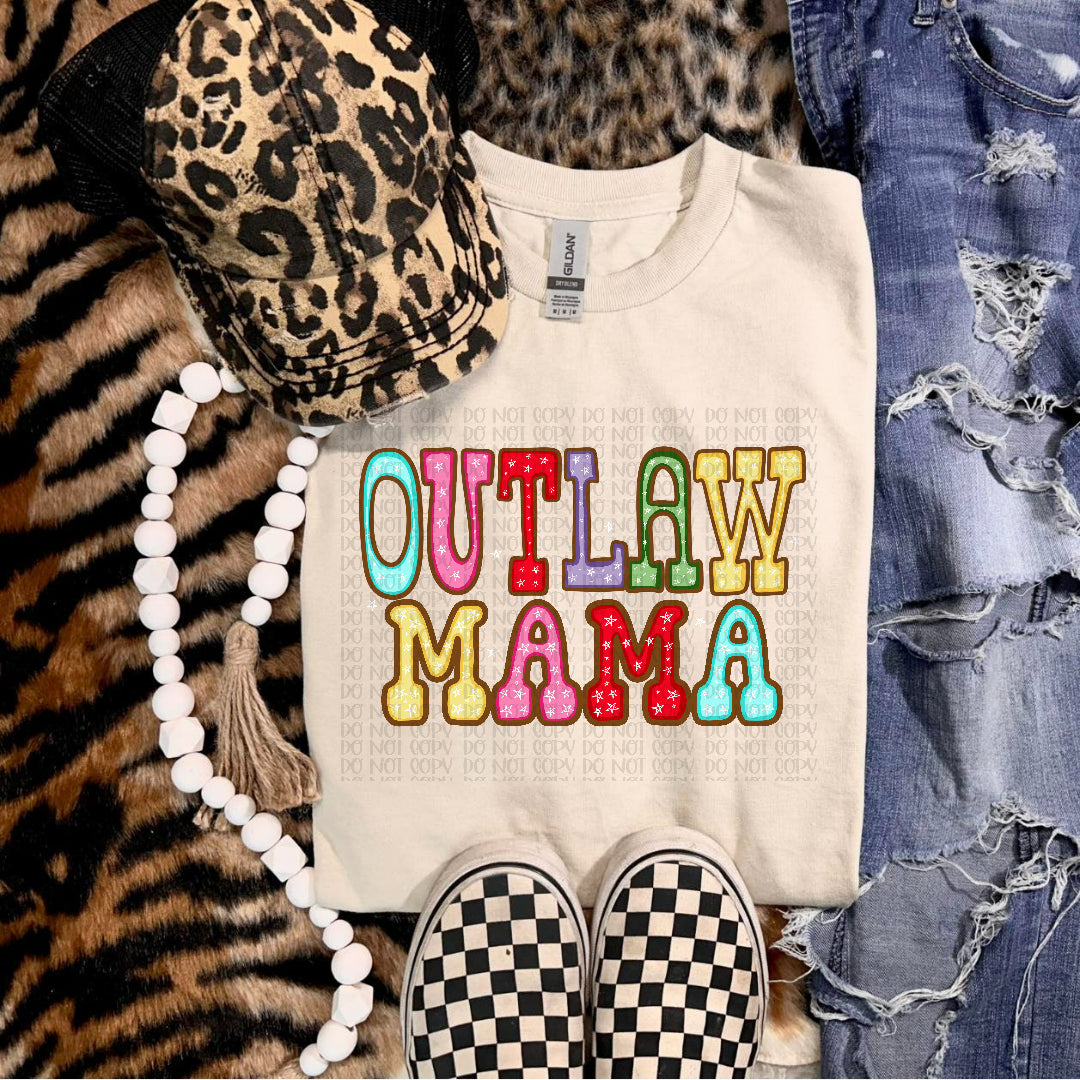 Outlaw mama colorful (JBD) DTF Transfer