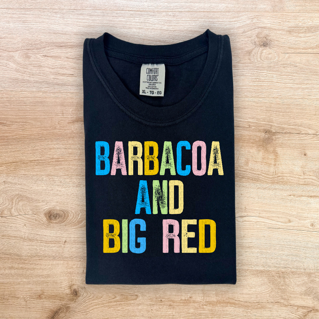 Barbacoa and big red colorful grunge (Crafti) DTF Transfer