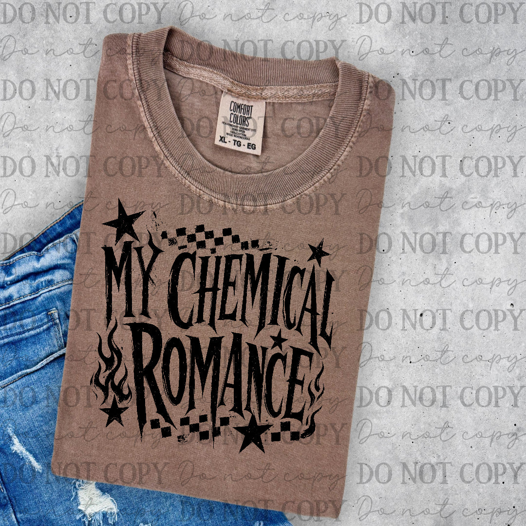 My chemical romance - checkered back ground (Lyttle) DTF Transfer