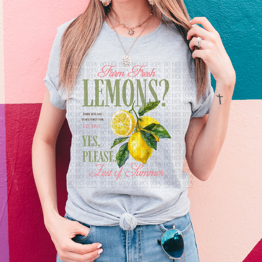 Farm fresh lemons? Yes please DTF transfer