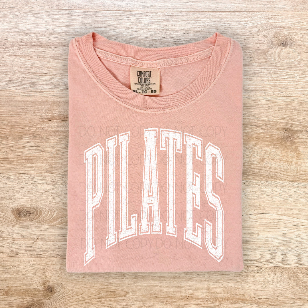 Pilates varsity arched WHITE (Scarlow) DTF Transfer
