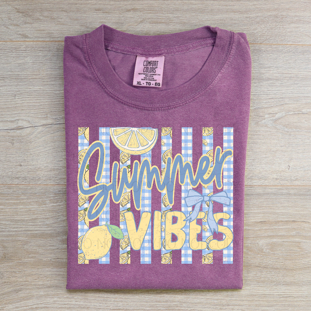 Summer vibes lemon strips (Scarlow) DTF Transfer