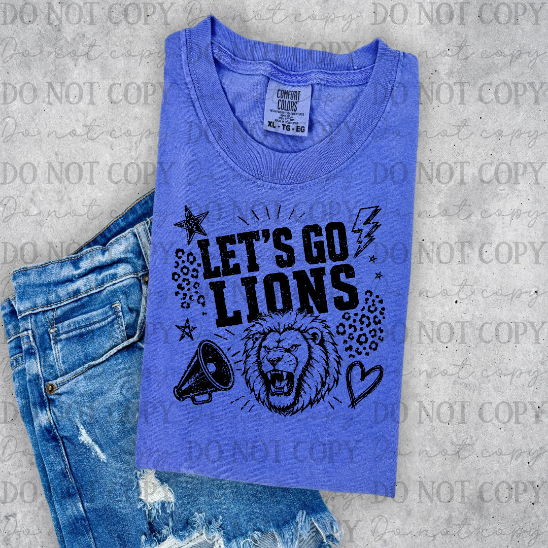 Lions Let's Go Black (PH) DTF Transfer