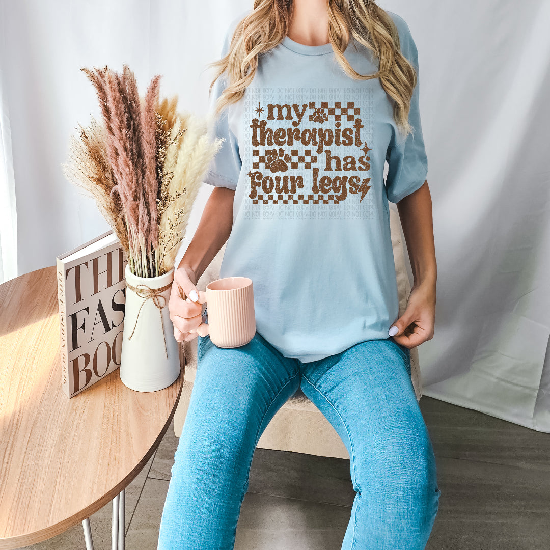 My therapist has four legs BROWN (Scarlow) DTF Transfer