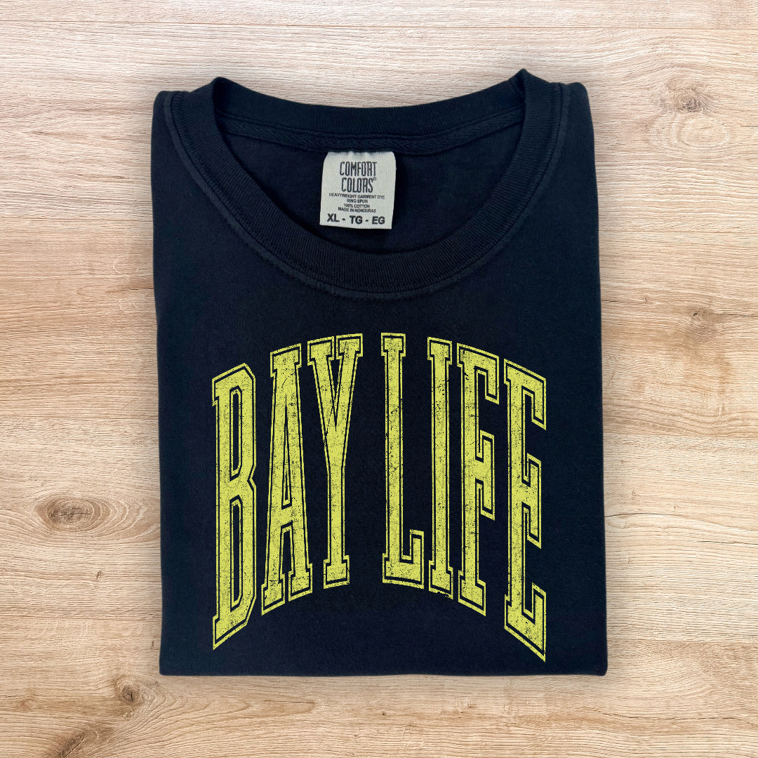 Bay life varsity arched YELLOW (Scarlow) DTF Transfer