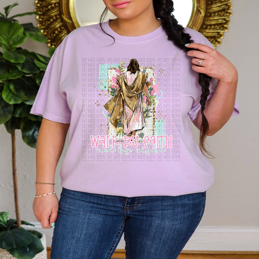 Walk by faith Jesus walking (CARTER) DTF Transfer