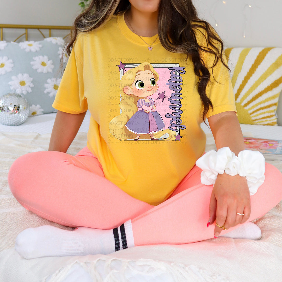 Princess polaroid magic golden hair (OHDD) DTF Transfer