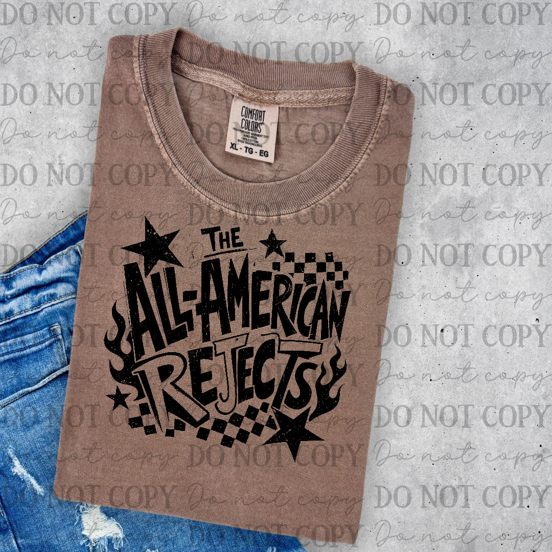 The all American rejects - checkered back ground (Lyttle) DTF Transfer