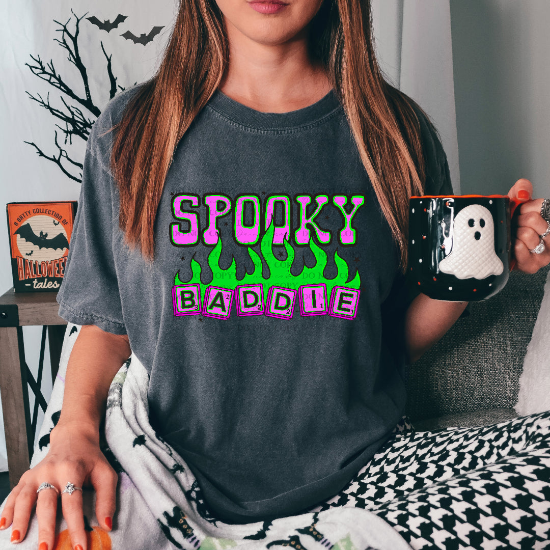 Spooky baddie green flame (JBD) DTF Transfer