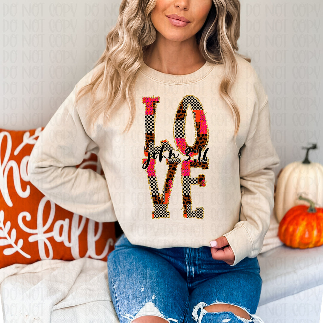Love red and checkered (Vehement) DTF Transfer