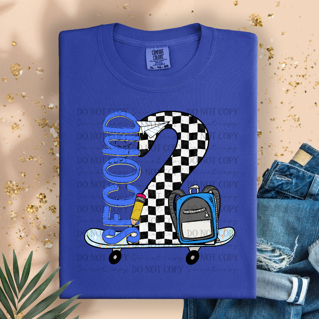 Second checker skateboard (DKD) DTF Transfer