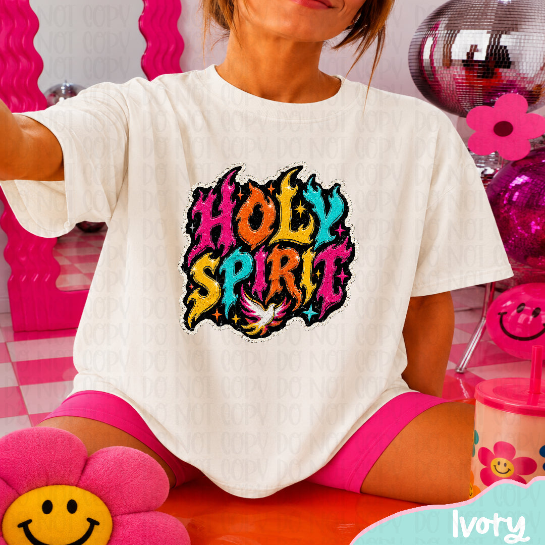 Holy spirit colorful flames (Vehement) DTF Transfer