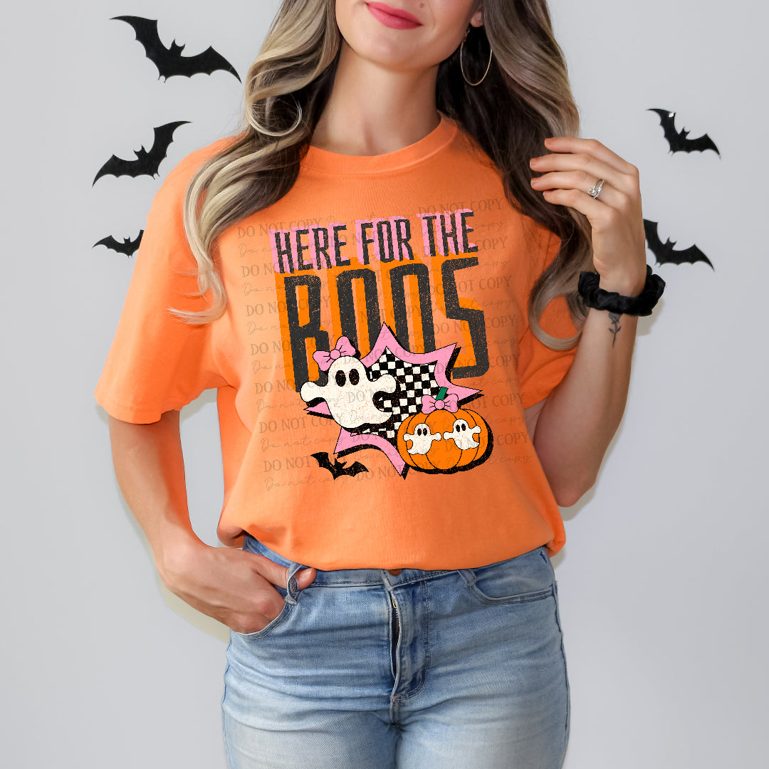 Here for the boos pink and orange (Texasgal) DTF Transfer
