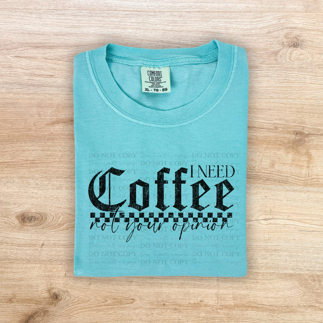 I need coffee not your option BLACK (Scarlow) DTF Transfer